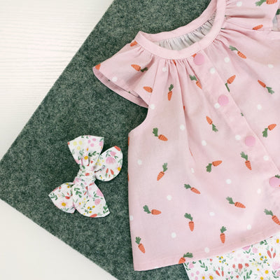 Carrot me away! Baby top and shorts set