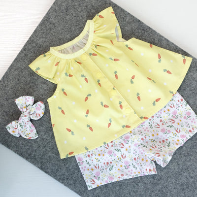 Carrot me away! Baby top and shorts set