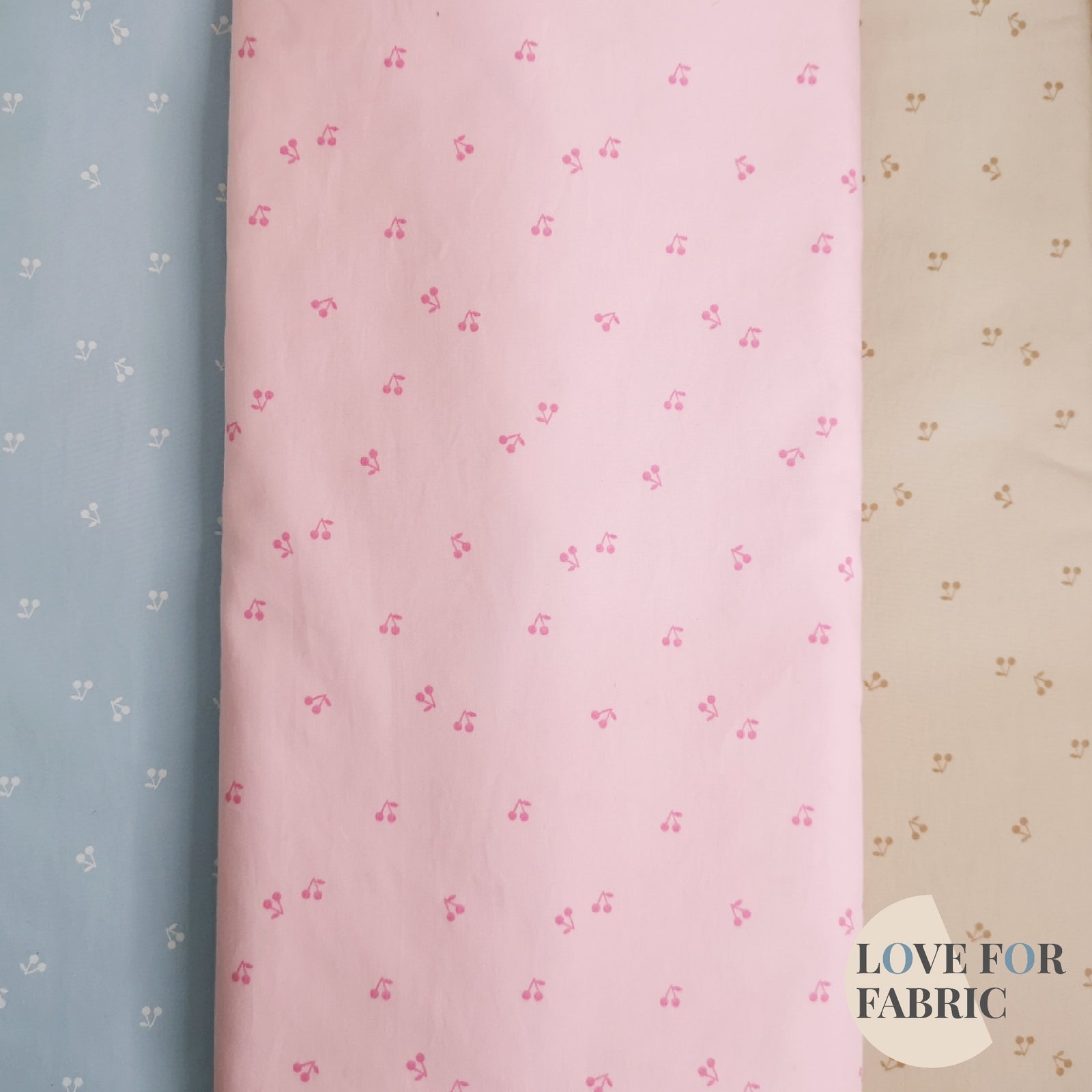 Lightweight Soft Cotton Twill 40s Fabric - Mini Cherry