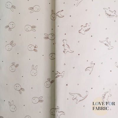 Lightweight Soft Cotton Twill 30s Fabric - Animals